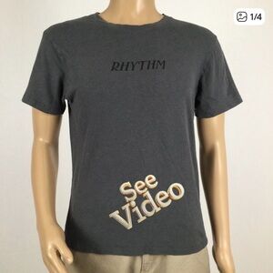 👛 (ANY 2/$20) RHYTHM Grey Linen/Cotton Blend Tee